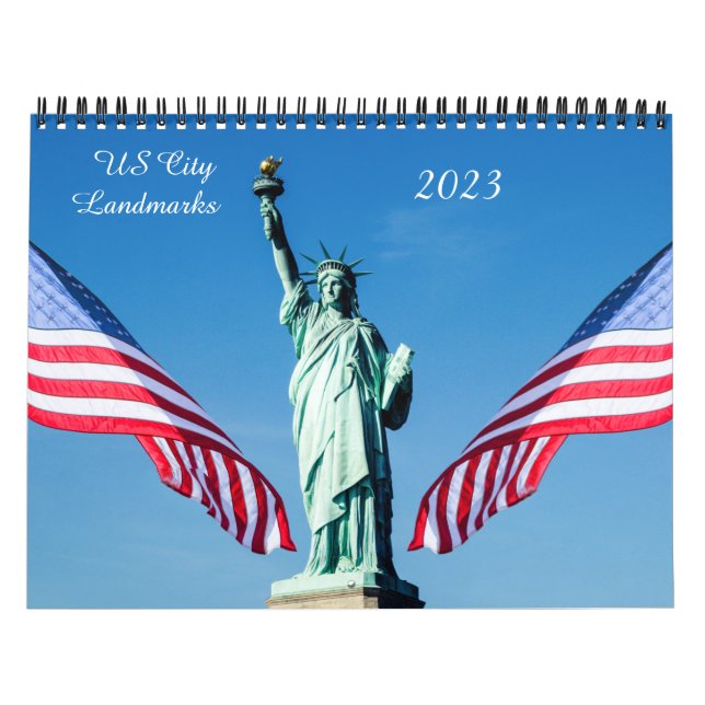 US City Landmarks 2023 Calendar Kalender (Omslag)