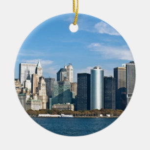 Us-Cityscape: New York horisont #1 Julgransprydnad Keramik