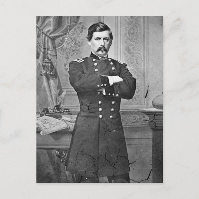 US Civil Krig: General McClellan Vykort (Framsida)