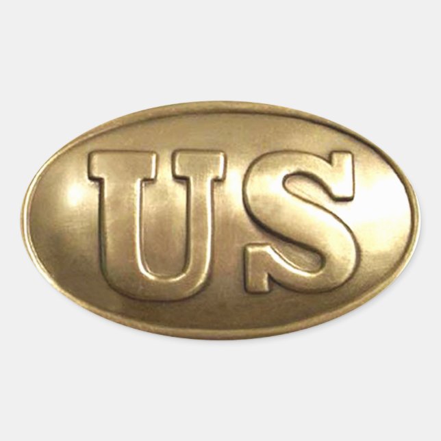 US Civil Krig Sticker Ovalt Klistermärke (Framsida)