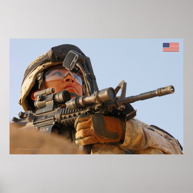 US COMBAT WOMAN POSTER (Framsidan)