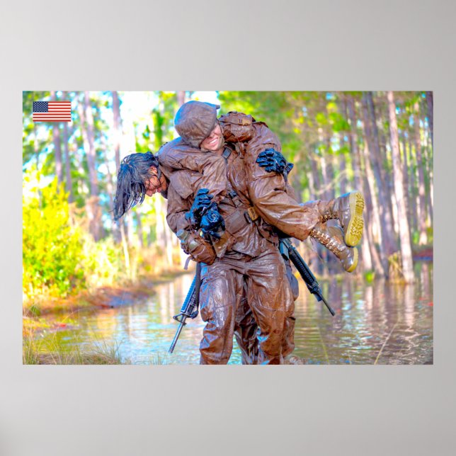 US COMBAT WOMAN POSTER (Framsidan)