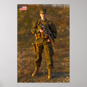 US COMBAT WOMAN POSTER