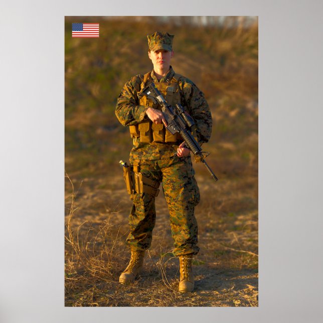 US COMBAT WOMAN POSTER (Framsidan)