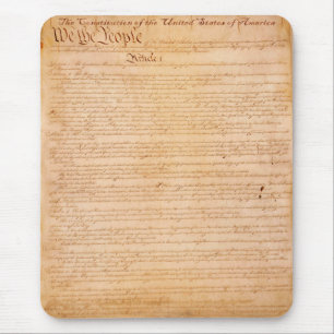 US CONSTITUTION Amerikansk historia Mousepad Musmatta