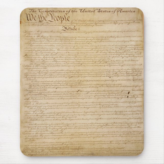 US CONSTITUTION Amerikansk historia Mousepad Musmatta (Framsidan)