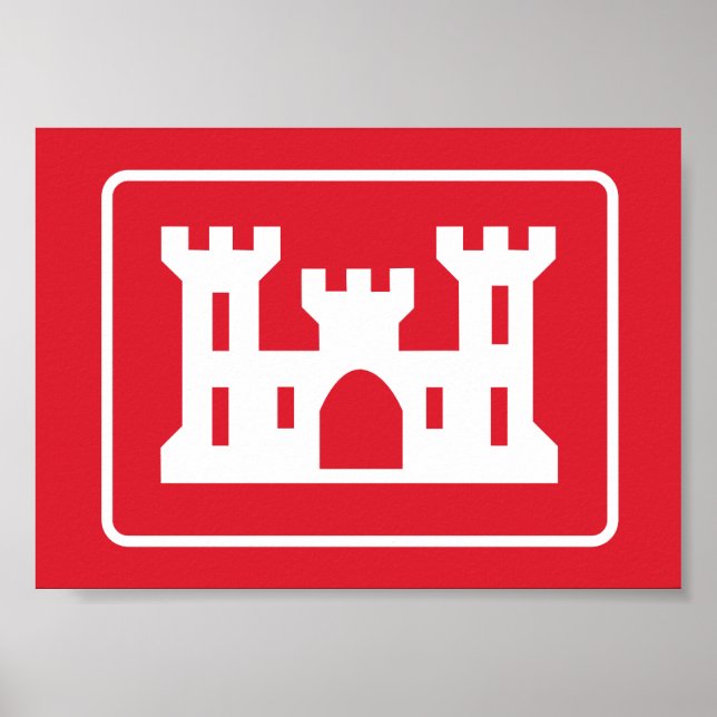 US Corps of Ingenjör DOD Military Poster (Framsidan)