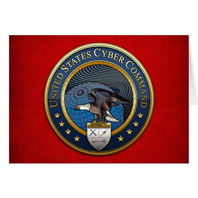 US Cyber Command Hälsningskort (Framsidan Horizontal)