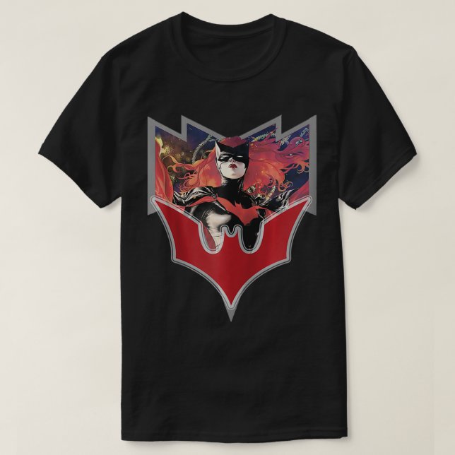 US DC Batwomen + Logotyp Elegy Zip T Shirt (Design framsida)