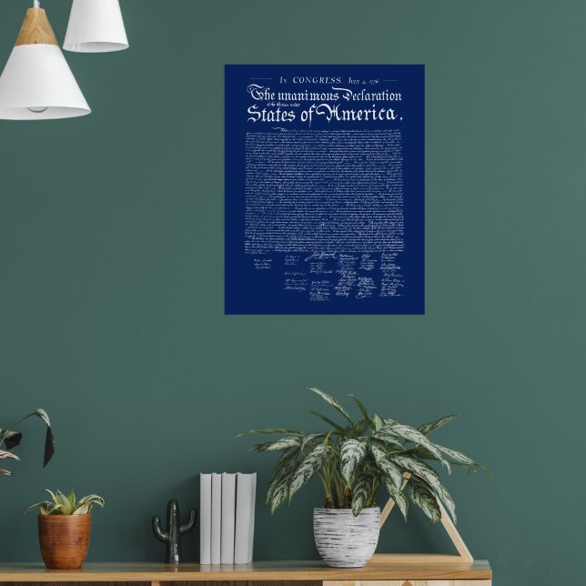 US Declaration of Independence Poster (Vardagsrum 1)