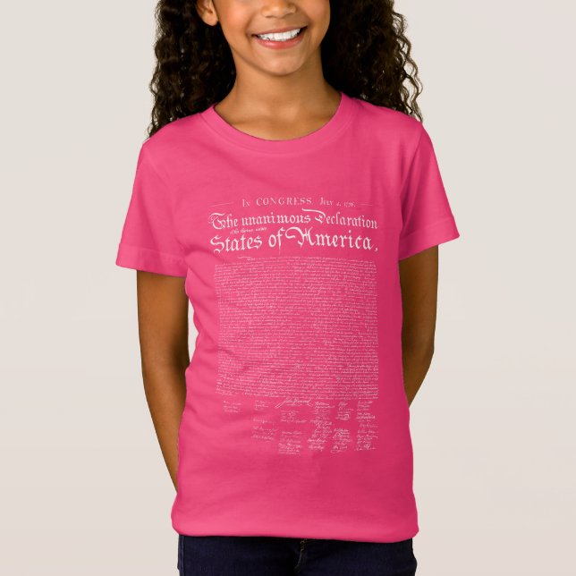 US Declaration of Independence T Shirt (Framsida)