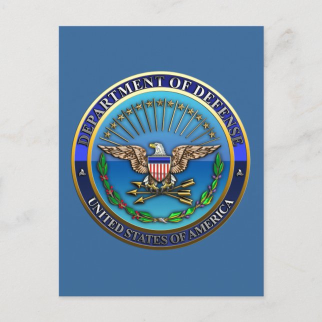 US Department of Defense (DoD) Vykort (Framsida)