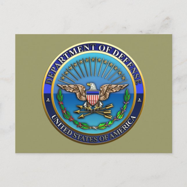 US Department of Defense (DoD) Vykort (Framsida)