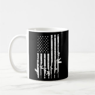 US Distress Flagga Guns Pro Gun 2n Adt on Back Kaffemugg