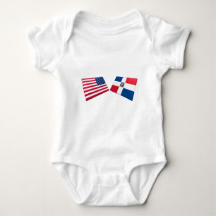 Us- & Dominikanska republikenflaggor T-shirt