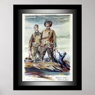 US Doughboys ~ Stars & Rand ~ Världskrig One ~ Poster