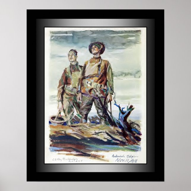 US Doughboys ~ Stars & Rand ~ Världskrig One ~ Poster (Framsidan)