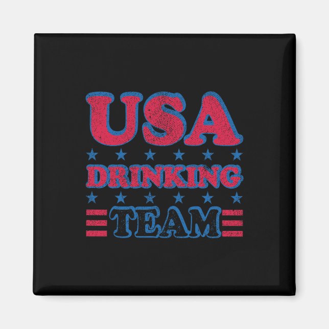 US Drinking Team 4:e juli Independence day Dru Magnet (Framsidan)