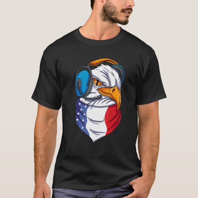 US Eagle Head American T Shirt (Framsida)
