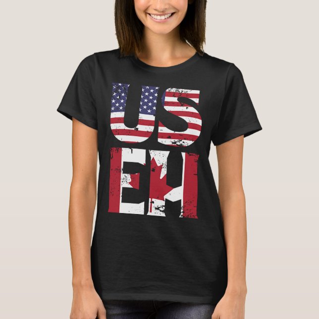 US EH American Canadian Memote Quote T Shirt (Framsida)