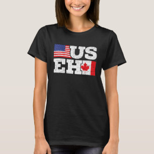 US EH Canada America Flagga Maple Löv Proud Canuck T Shirt