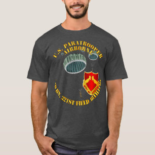 US Fallskärmsjägare 2nd Bn 321st Fältartilleri DUI T Shirt