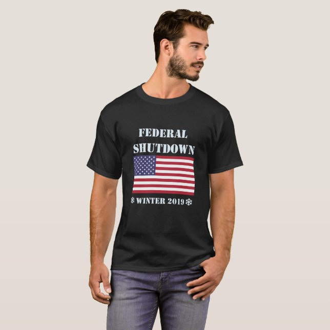 Us-federal regeringavstängning /Furlough T Shirt (Hel framsida)