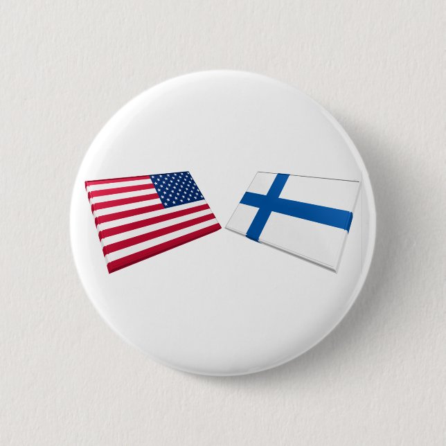 Us- & Finland flaggor Knapp (Framsida)