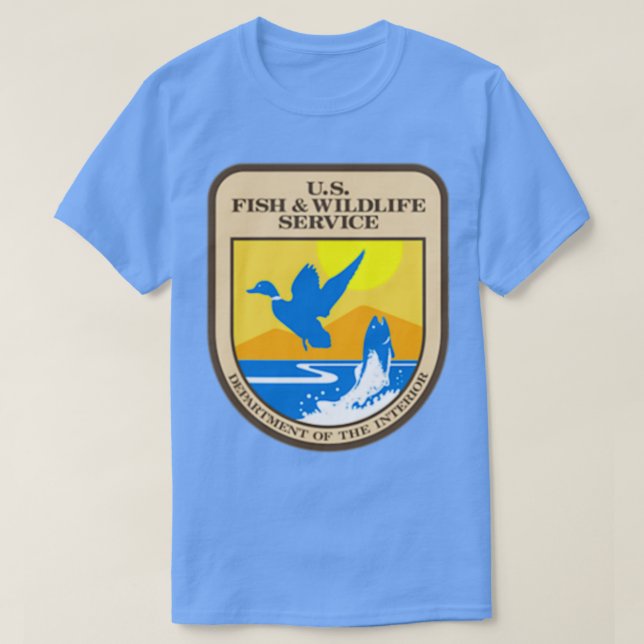 US Fish amp Wildlife Service Vild Game Fishing Hun T Shirt (Design framsida)