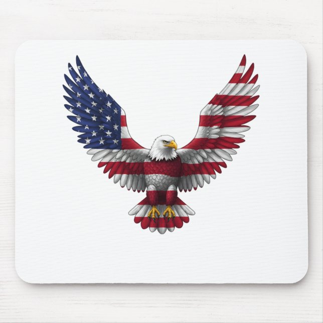 US Flag Bald Eagle 4 juli Musmatta (Framsidan)