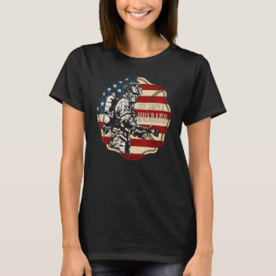 US Flag Brandkår Stolt över min brandman Hu T Shirt