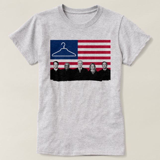 US Flag Coat Hanger SCOTUS T-shirt (Design framsida)