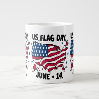 US Flag Day America's 250-årsdag - US Flagga 250 Jumbo Mugg