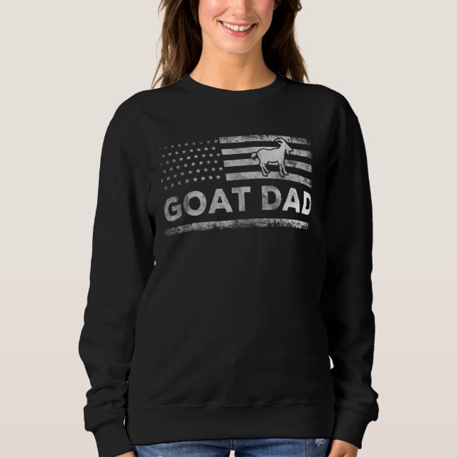 Us Flag Goat Dad apparel Farming tee for Dad Goat  (Framsida)