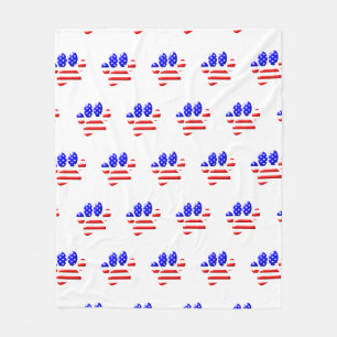 US Flag Hund Tassavtryck Fleecefilt