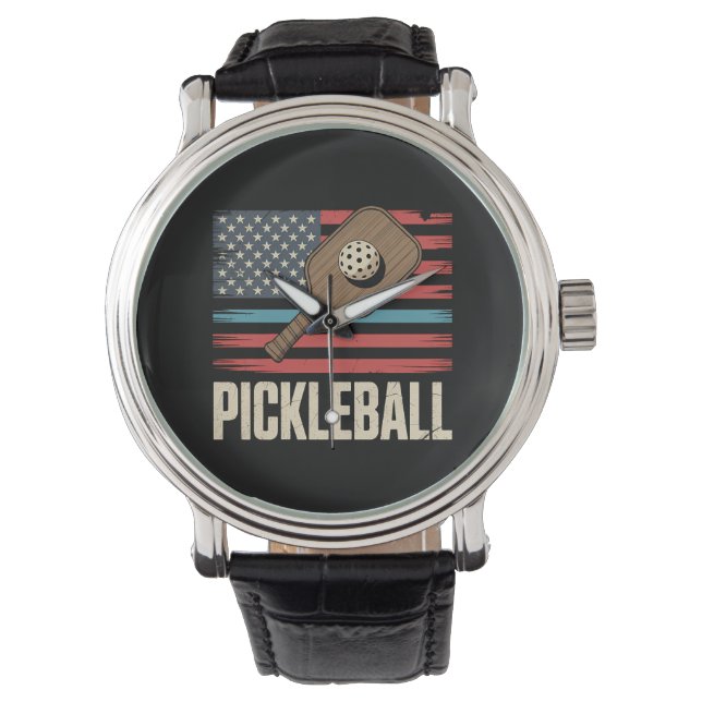US Flag Pickleball Armbandsur (Framsida)