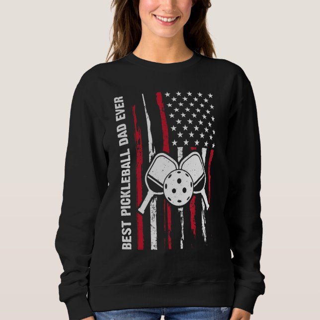 US Flag Pickleball Player Paddleball Lover_1 T Shirt (Framsida)