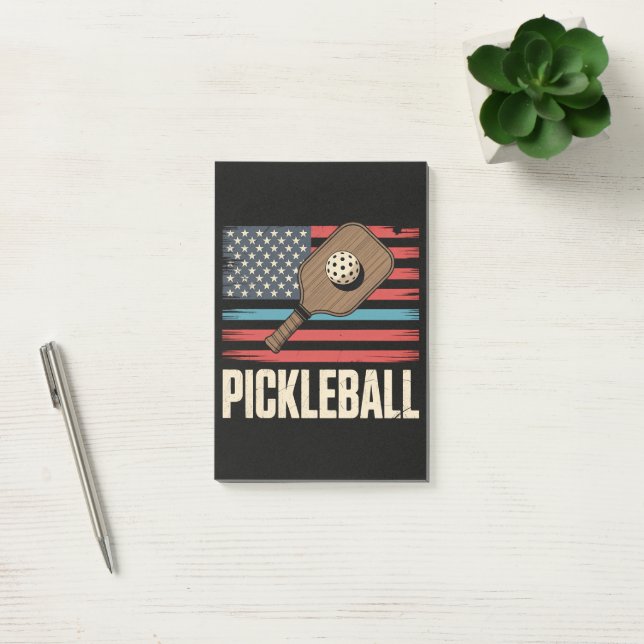 US Flag Pickleball Post-it Block (Kontor)