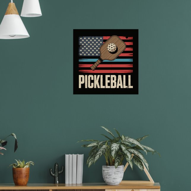 US Flag Pickleball Poster (Vardagsrum 1)