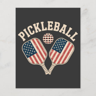 US Flag Pickleball-spelare Flygblad