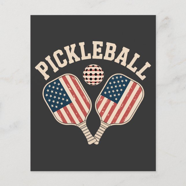 US Flag Pickleball-spelare Flygblad (Framsidan)