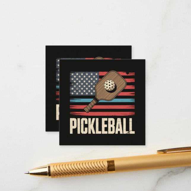 US Flag Pickleball Tilläggskort (Fram/Back In Situ)