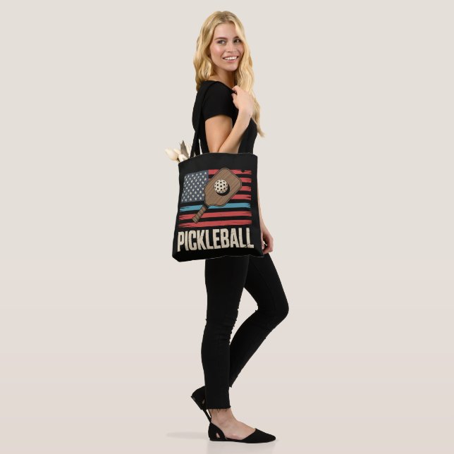 US Flag Pickleball Tygkasse (På modell)
