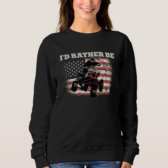 US Flag Quad ATV Jag hellre är 1 T Shirt (Framsida)