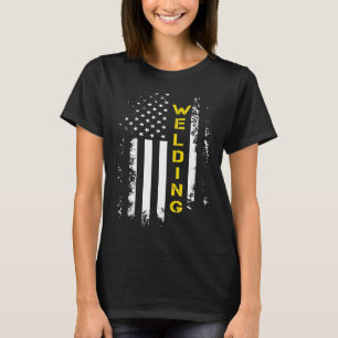 Us Flag Svetsning Amerikansk Flagga Svetsare Prese T Shirt