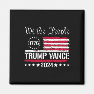 Us Flag Vi Folket Står Med Trump Vance 2025 Magnet