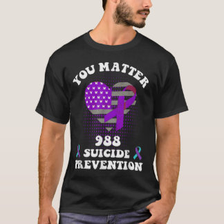 Us Flag You 988 Självmordsförebyggande Medvetenhet T Shirt