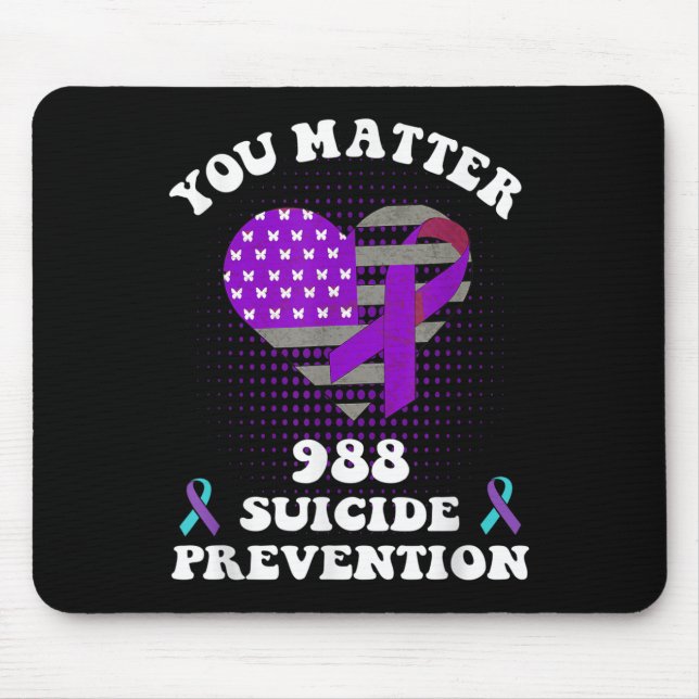 Us Flag You 988 Suicide Prevention Awareness Ribbo Musmatta (Framsidan)