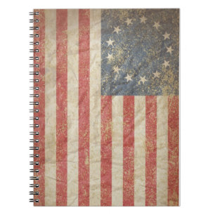 Us-flagga 1776 anteckningsbok