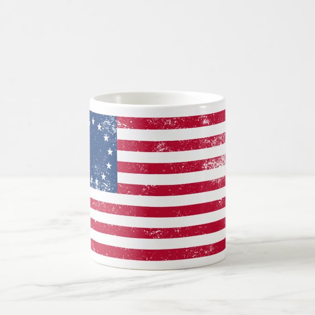 Us-flagga 1776 kaffemugg (Center)